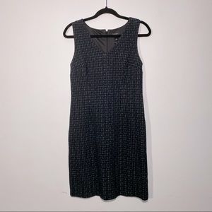Ann Taylor Black and White V-Neck Dress